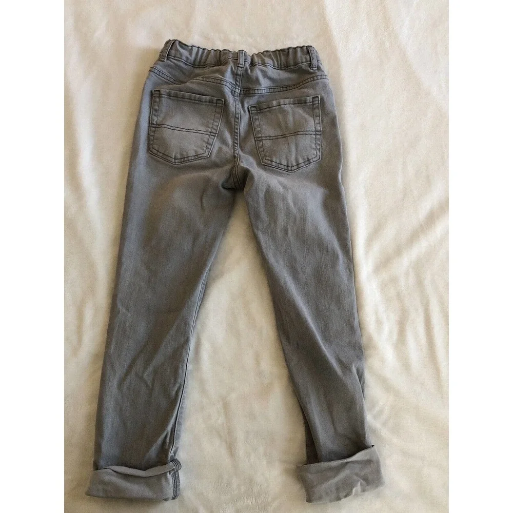 Childrens Place Skinny Gray‎ Jeans Girls Size 12 Adjustable Waist Stretch Capris